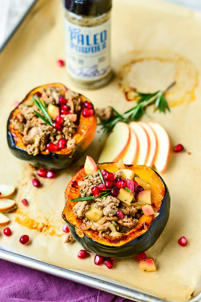 Apple & Balsamic Turkey Stuffed Acorn Squash