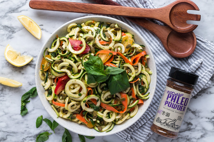 Pesto Zucchini Noodle Bowl