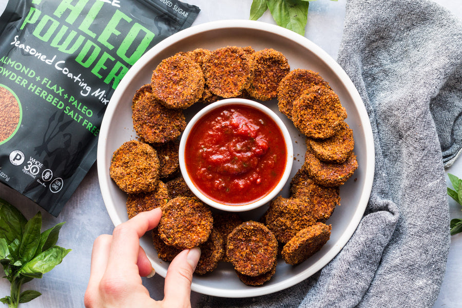 Baked Breaded Zucchini with Marinara